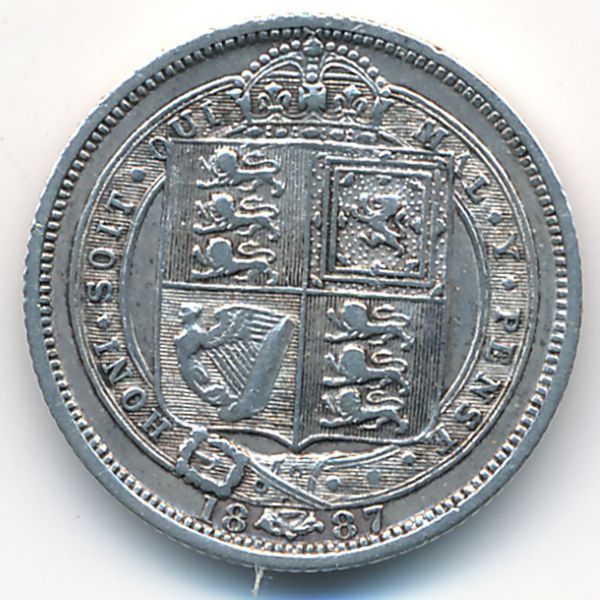 Великобритания, 6 пенсов (1887 г.)