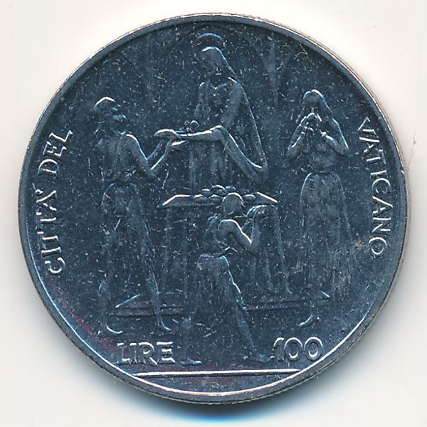 Ватикан, 100 лир (1968 г.)