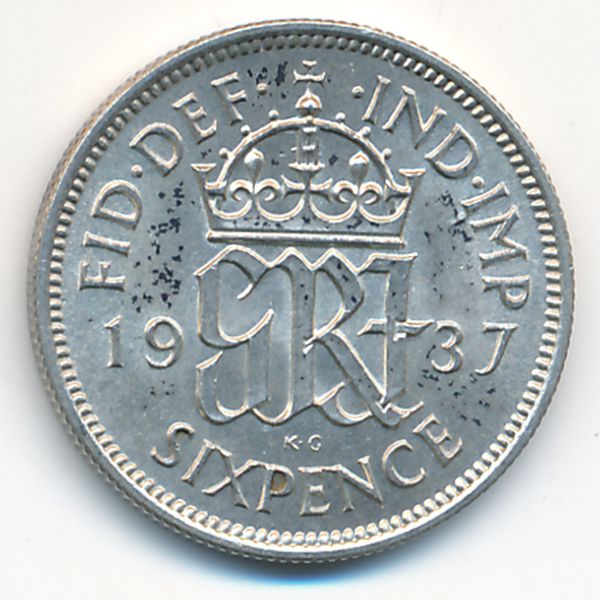 Великобритания, 6 пенсов (1937 г.)