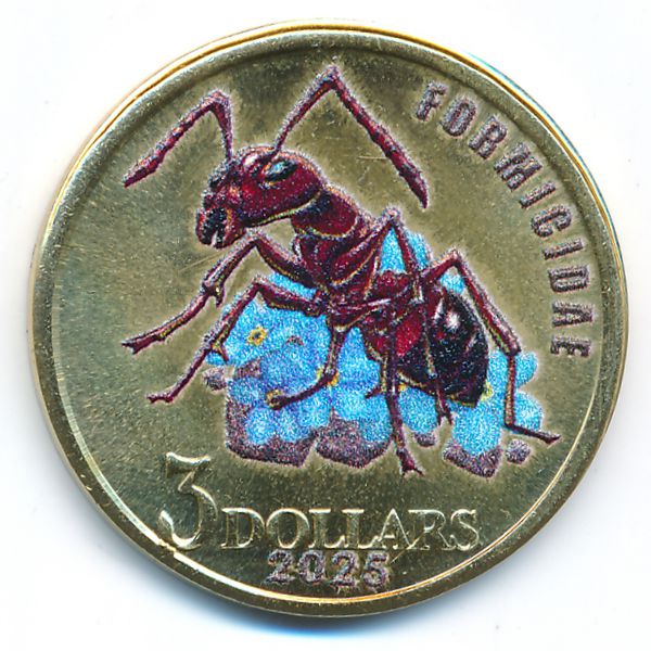 Малаита., 3 доллара (2025 г.)