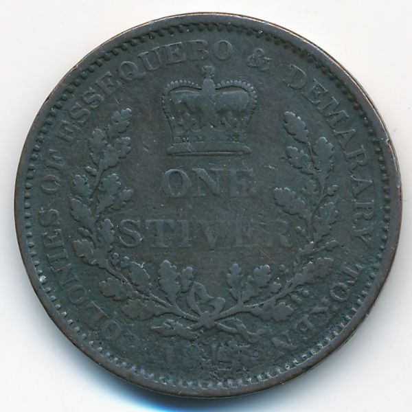 Эссекуибо и Демерара, 1 стивер (1813 г.)