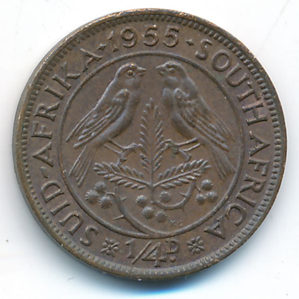 ЮАР, 1/4 пенни (1955 г.)