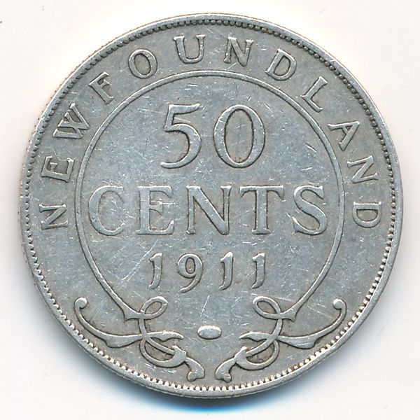 Ньюфаундленд, 50 центов (1911 г.)