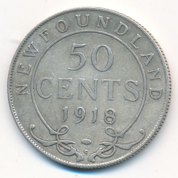 Ньюфаундленд, 50 центов (1918 г.)