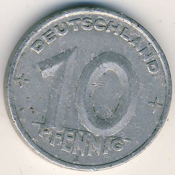 ГДР, 10 пфеннигов (1948 г.)