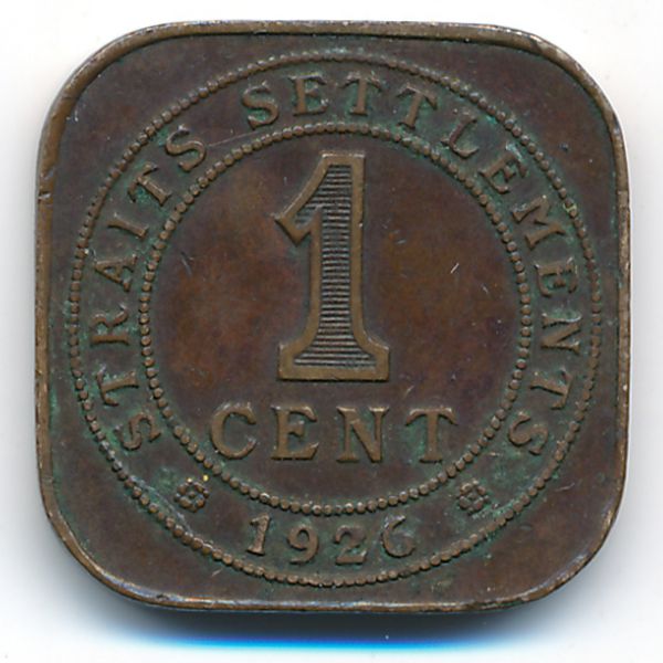 Стрейтс-Сетлментс, 1 цент (1926 г.)
