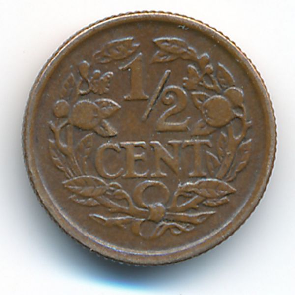 Нидерланды, 1/2 цента (1936 г.)