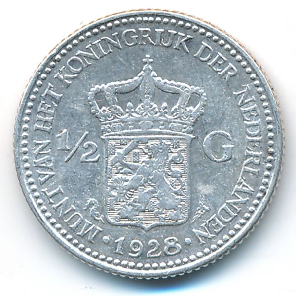 Нидерланды, 1/2 гульдена (1928 г.)