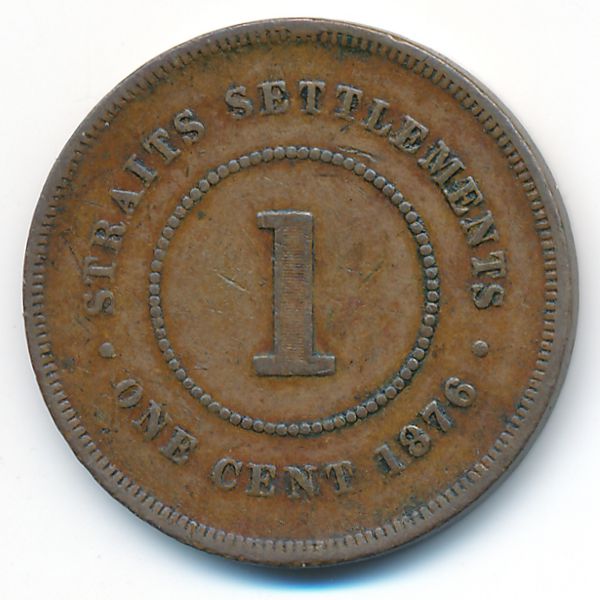 Стрейтс-Сетлментс, 1 цент (1876 г.)