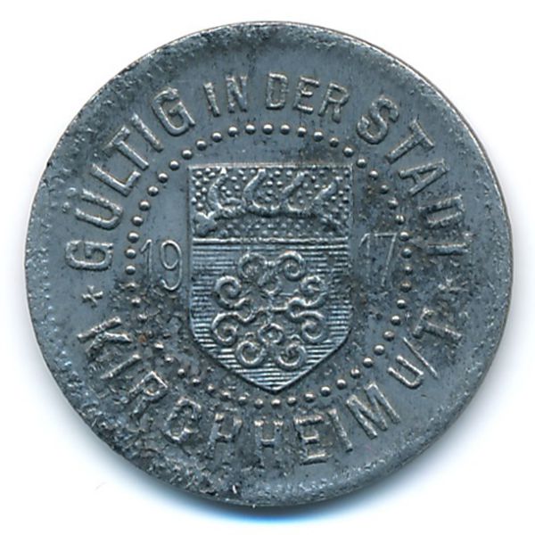 Кирхгайм-унтер-Тек., 10 пфеннигов (1917 г.)