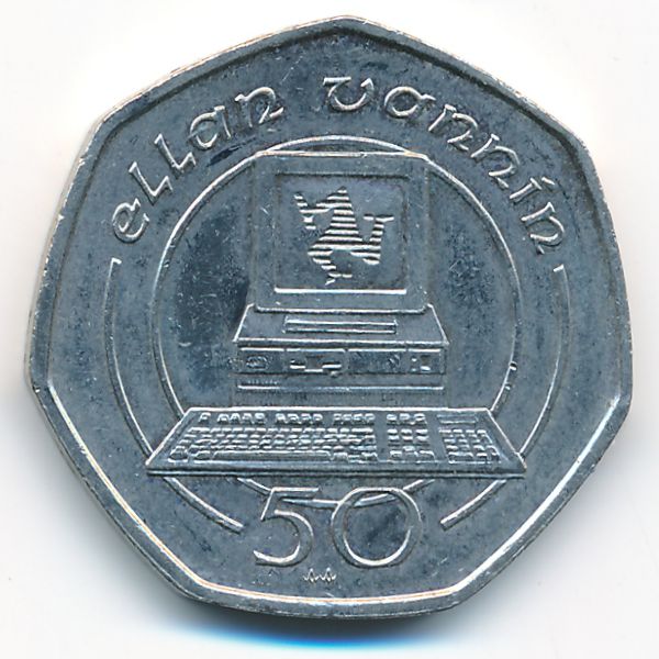 Остров Мэн, 50 пенсов (1989 г.)