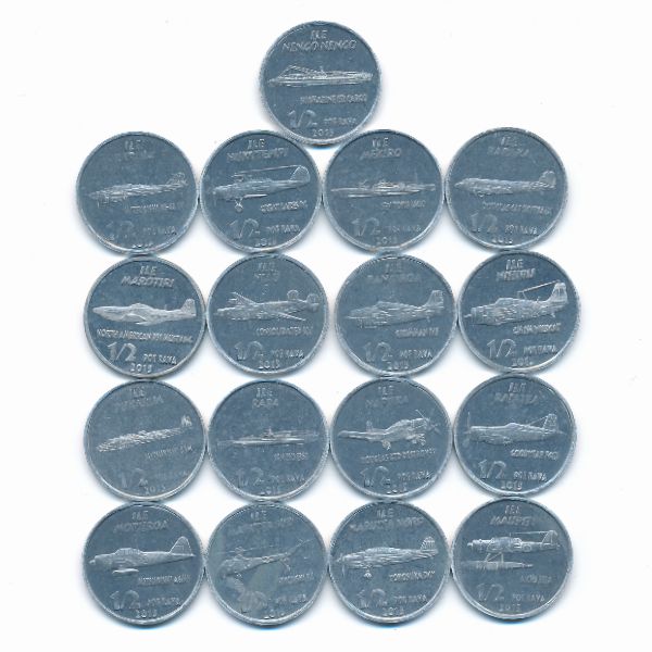 Французские Тихоокеанские Территории., Набор монет (2015 г.)