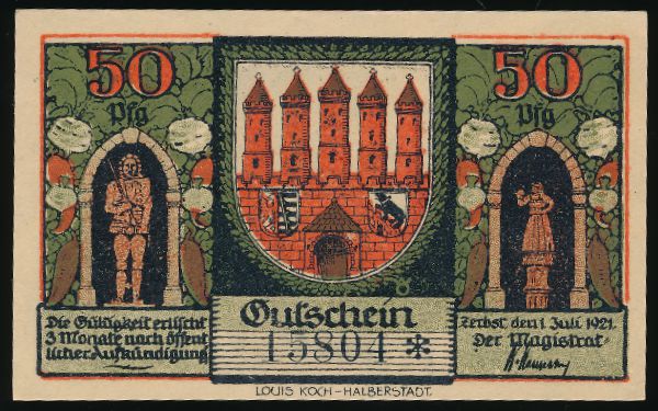 Нотгельды Германии, 50 пфеннигов (1922 г.)