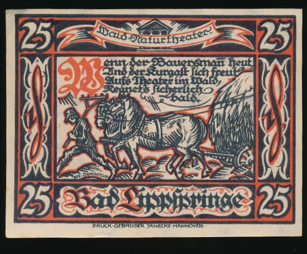 Нотгельды Германии, 25 пфеннигов (1921 г.)