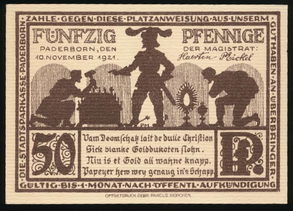 Нотгельды Германии, 50 пфеннигов (1921 г.)