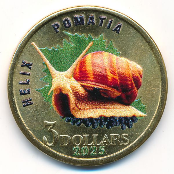 Малаита., 3 доллара (2025 г.)