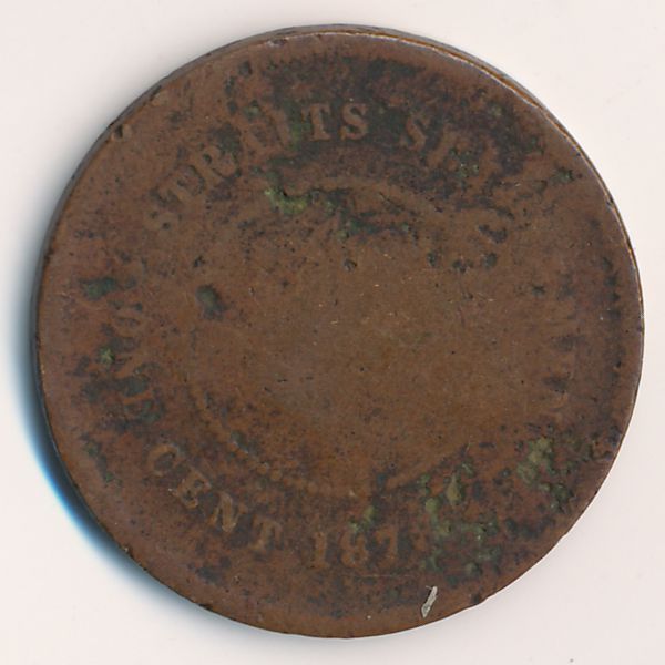 Стрейтс-Сетлментс, 1 цент (1876 г.)