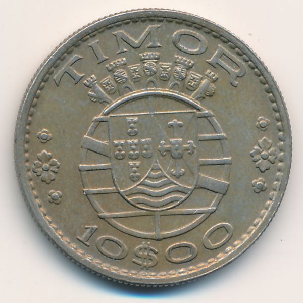 Тимор, 10 эскудо (1970 г.)