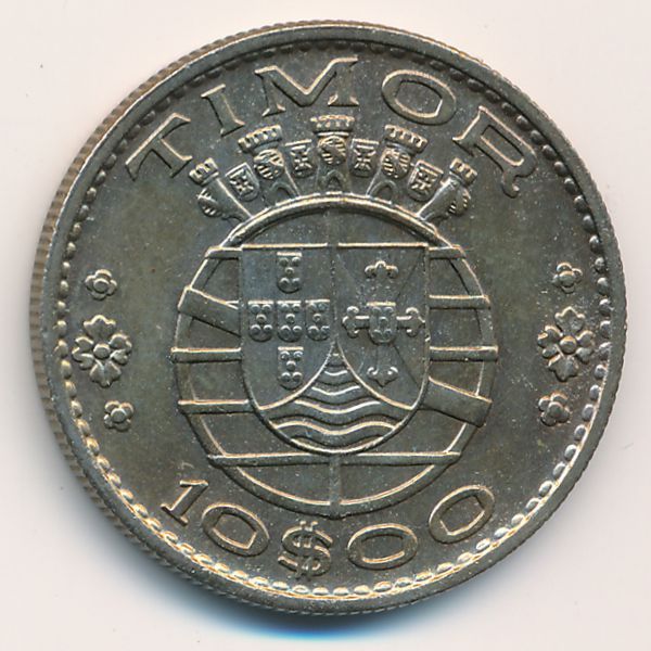 Тимор, 10 эскудо (1970 г.)