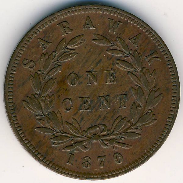 Саравак, 1 цент (1870 г.)