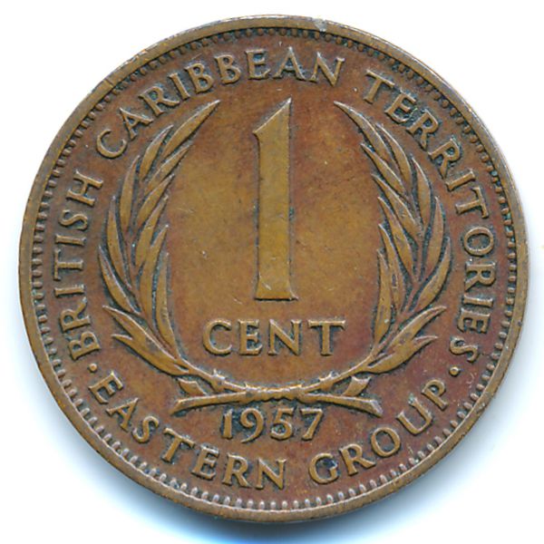 Восточные Карибы, 1 цент (1957 г.)