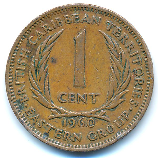 Восточные Карибы, 1 цент (1960 г.)