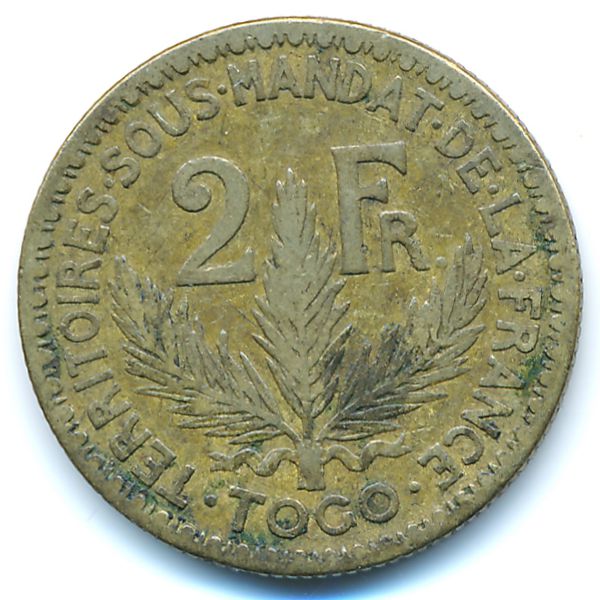 Того, 2 франка (1924 г.)