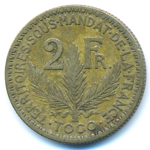 Того, 2 франка (1924 г.)