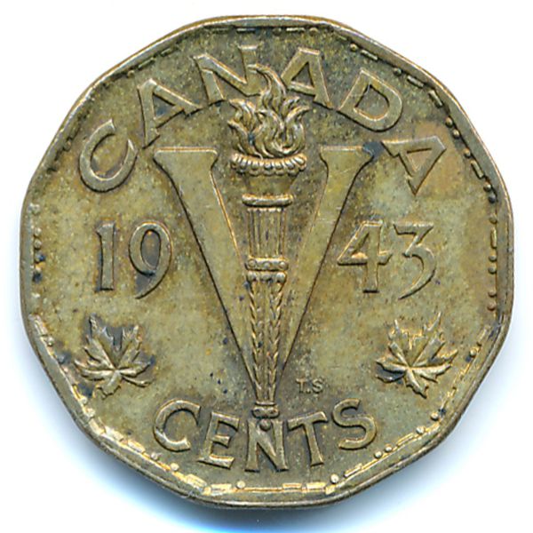 Канада, 5 центов (1943 г.)