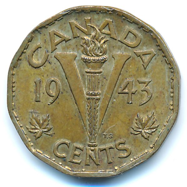 Канада, 5 центов (1943 г.)
