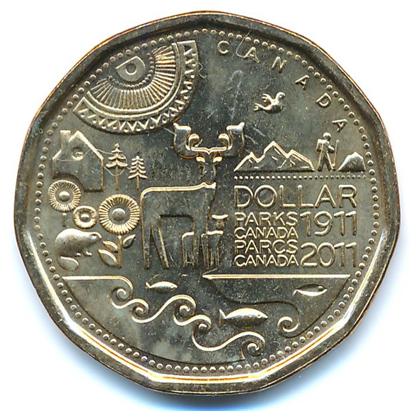 Канада, 1 доллар (2011 г.)