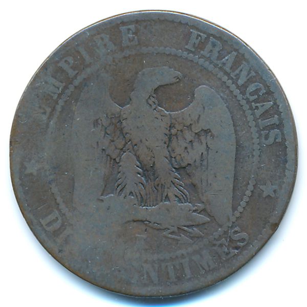 Франция, 10 сентим (1856 г.)