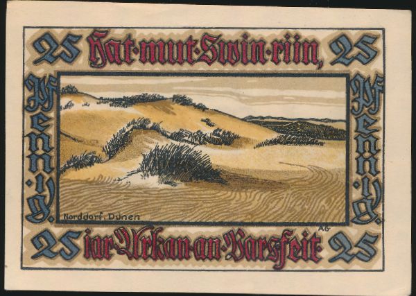 Нотгельды Германии, 25 пфеннигов (1921 г.)