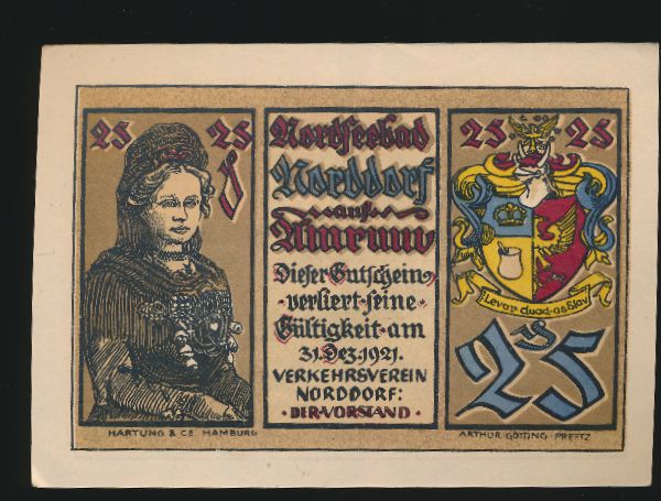 Нотгельды Германии, 25 пфеннигов (1921 г.)