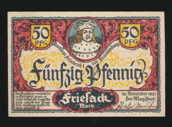 Нотгельды Германии, 50 пфеннигов (1921 г.)