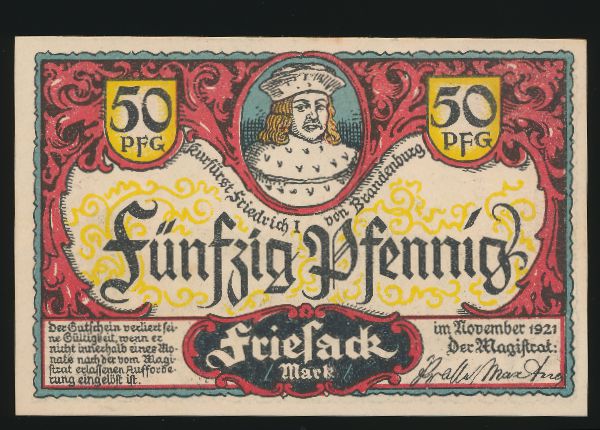 Нотгельды Германии, 50 пфеннигов (1921 г.)