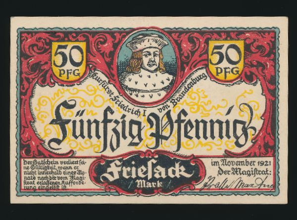 Нотгельды Германии, 50 пфеннигов (1921 г.)