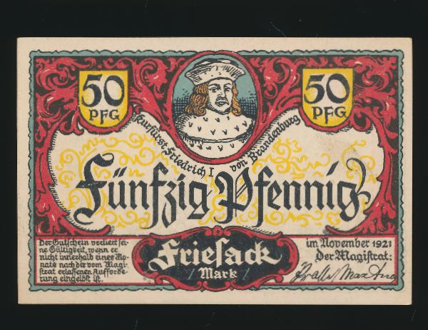 Нотгельды Германии, 50 пфеннигов (1921 г.)