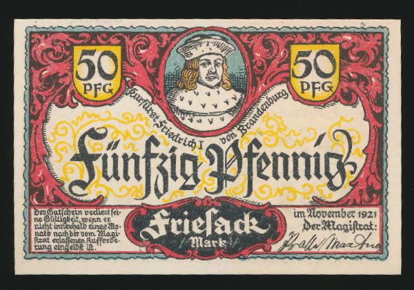 Нотгельды Германии, 50 пфеннигов (1921 г.)