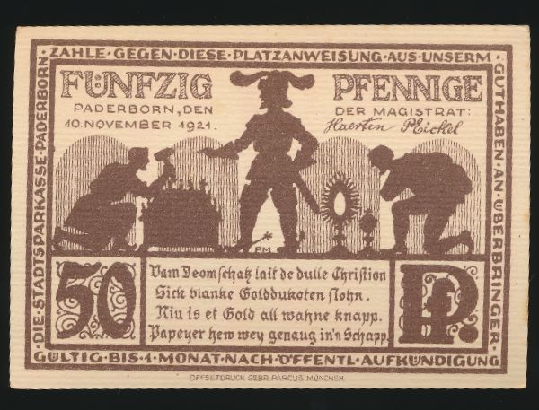 Нотгельды Германии, 50 пфеннигов (1921 г.)
