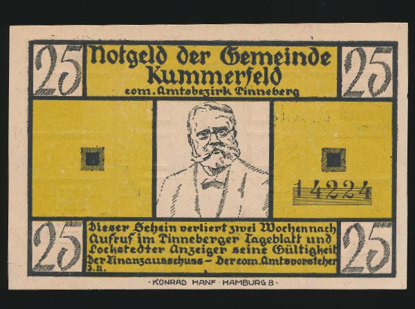 Нотгельды Германии, 25 пфеннигов