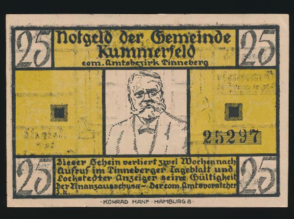 Нотгельды Германии, 25 пфеннигов