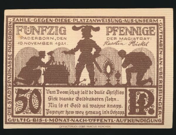 Нотгельды Германии, 50 пфеннигов