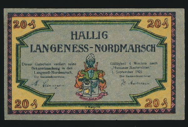 Нотгельды Германии, 20 пфеннигов (1921 г.)