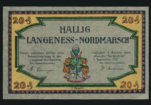 Нотгельды Германии, 20 пфеннигов (1921 г.)
