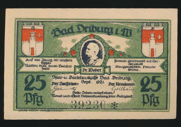 Нотгельды Германии, 25 пфеннигов (1921 г.)