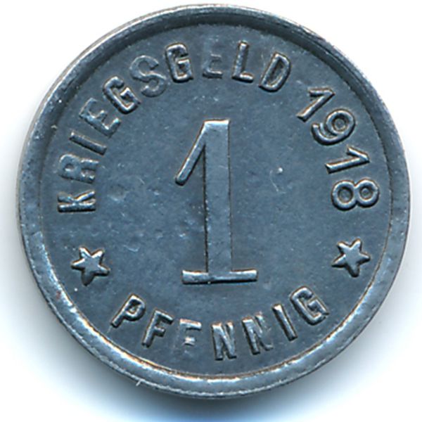 Тильзит., 1 пфенниг (1918 г.)