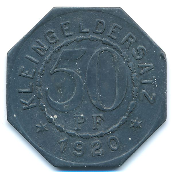 Мергентхайм., 50 пфеннигов (1920 г.)