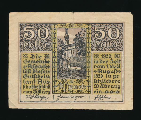 Нотгельды Австрии, 50 геллеров