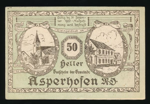 Нотгельды Австрии, 50 геллеров